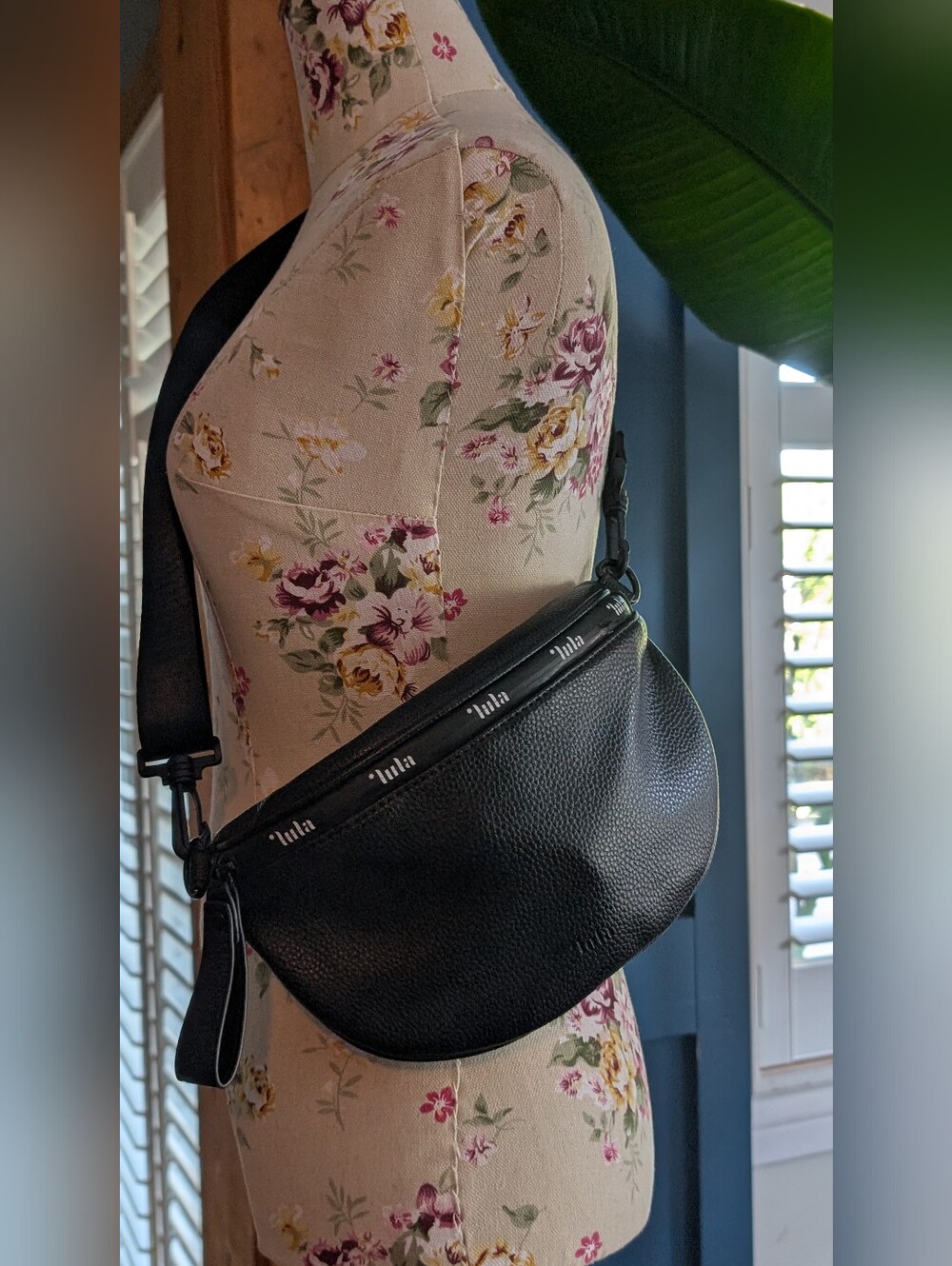 Lula Black Lesther alternative Crossbody Belt Bag